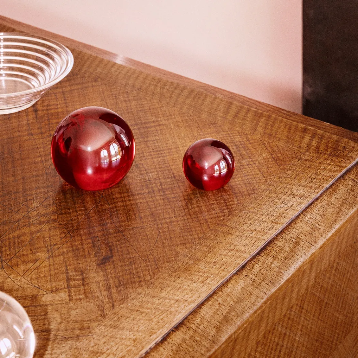 IITTALA Lasipallo 5cm karmiininpunainen