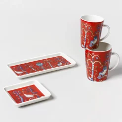 IITTALA Lautanen neliö 12x12cm punainen Musta New