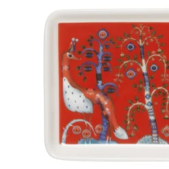 IITTALA Lautanen suorakaide 12x24cm punainen Musta New